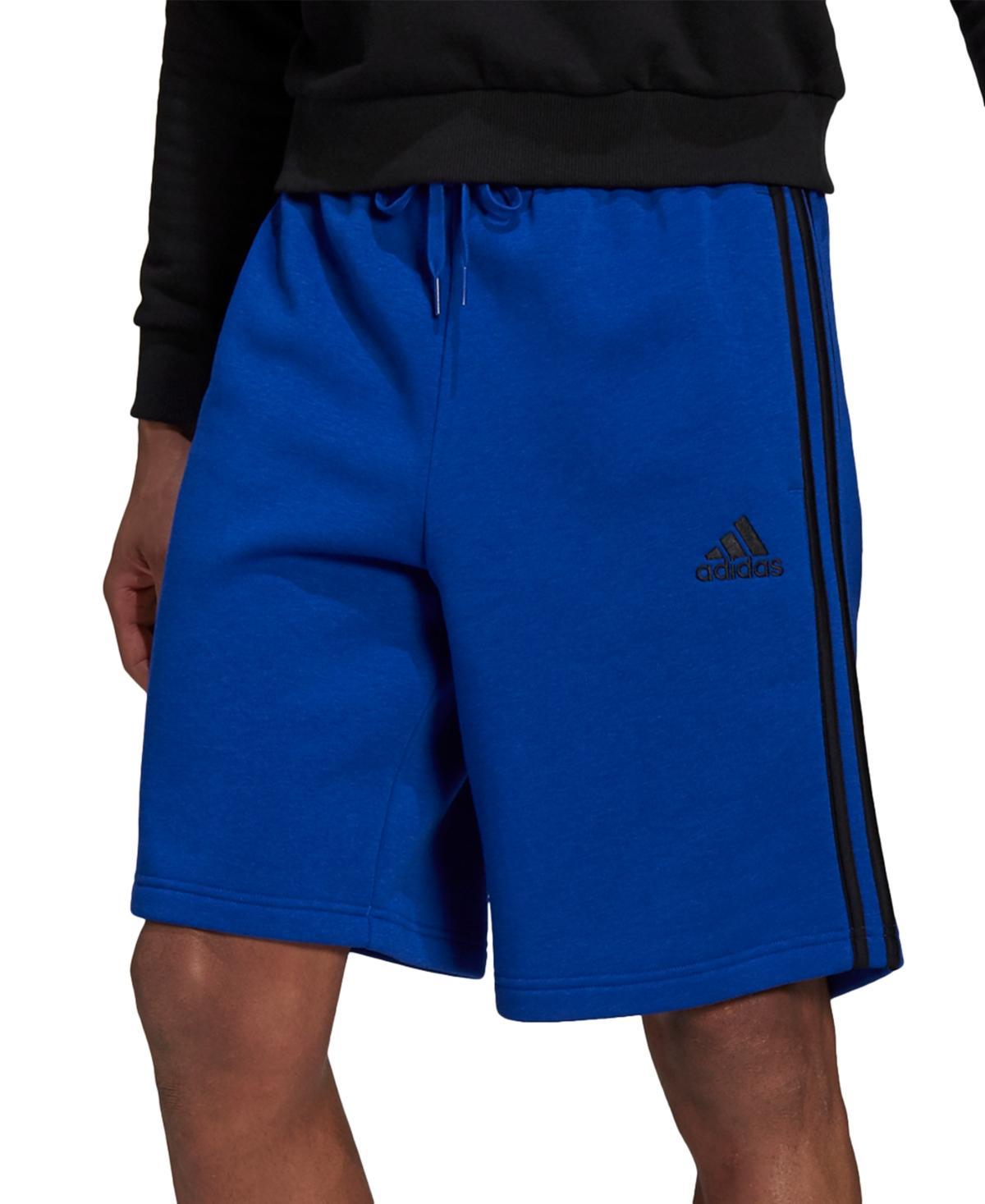 adidas Mens 3-Stripes 10 Fleece Shorts - Arctic Night Product Image