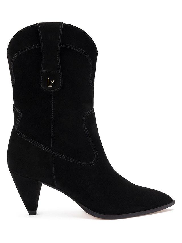 Womens Thelma Suede Point-Toe Booties Product Image