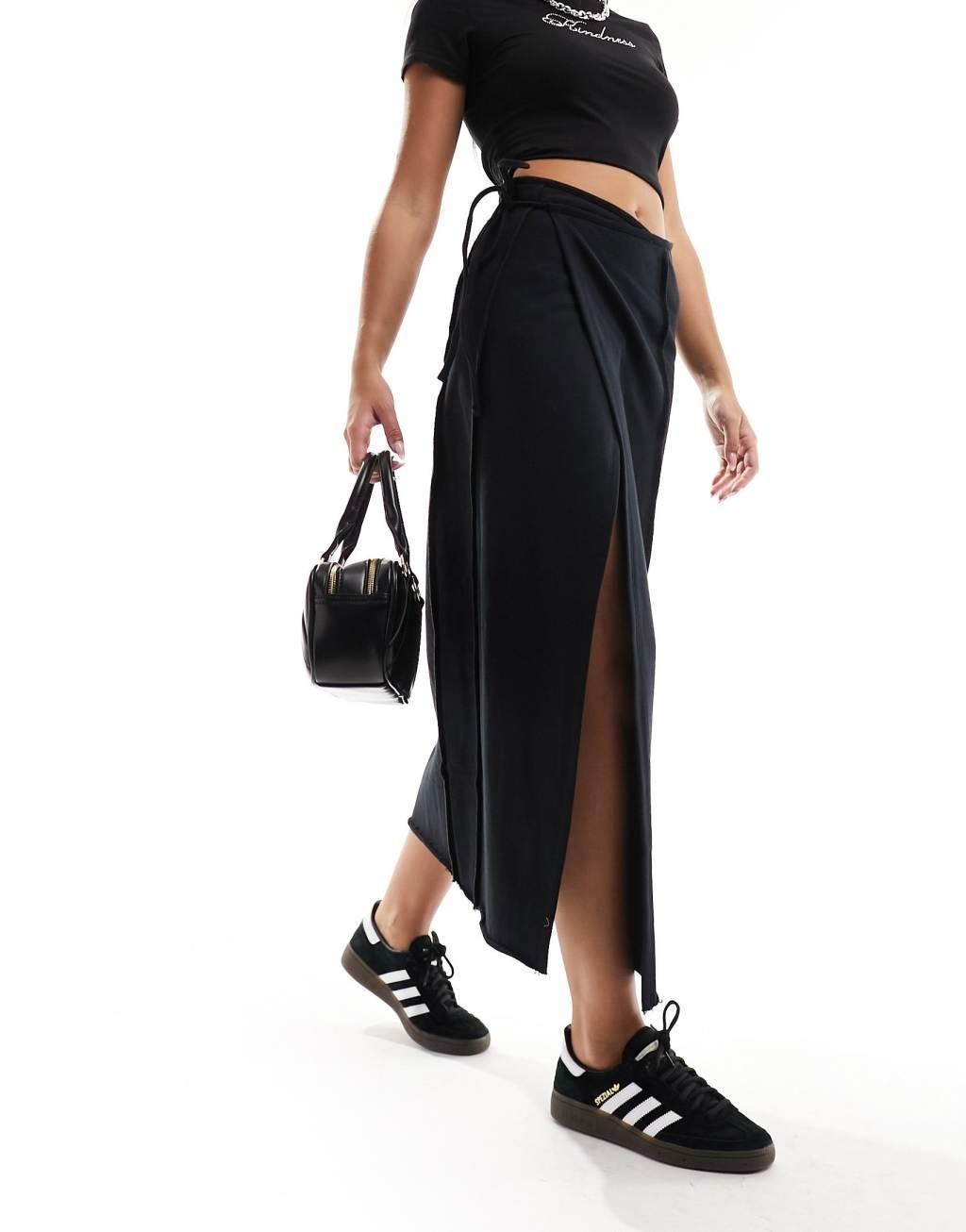 COLLUSION wrap midi skirt Product Image