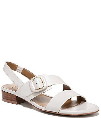 Naturalizer Meesha Leather Banded Buckle Detail Slingback Sandals Product Image