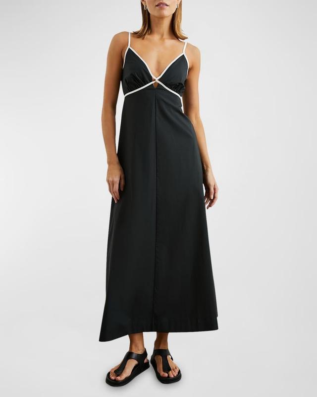 Jessa Contrast-Trim Maxi Dress Product Image