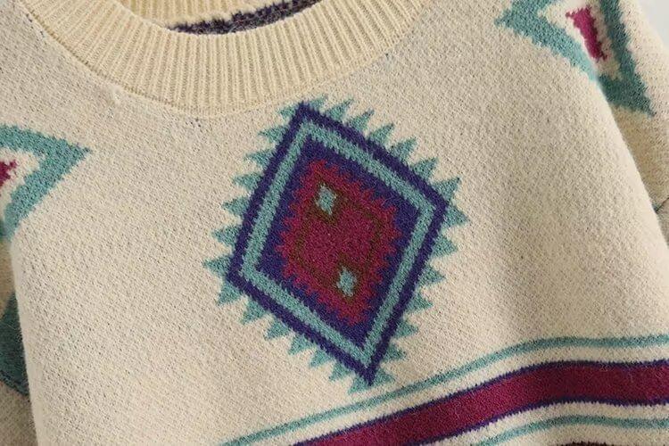 Crewneck Jacquard Sweater Product Image