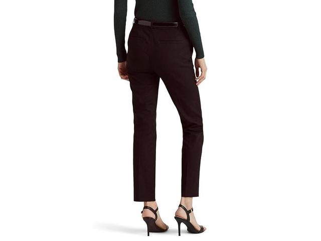 LAUREN Ralph Lauren Stretch Cotton Blend Pants (Polo Black) Women's Casual Pants Product Image