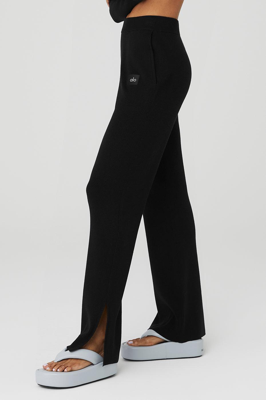 Alo Yoga | Knit High-Waist Salana Wide Leg Pants Product Image