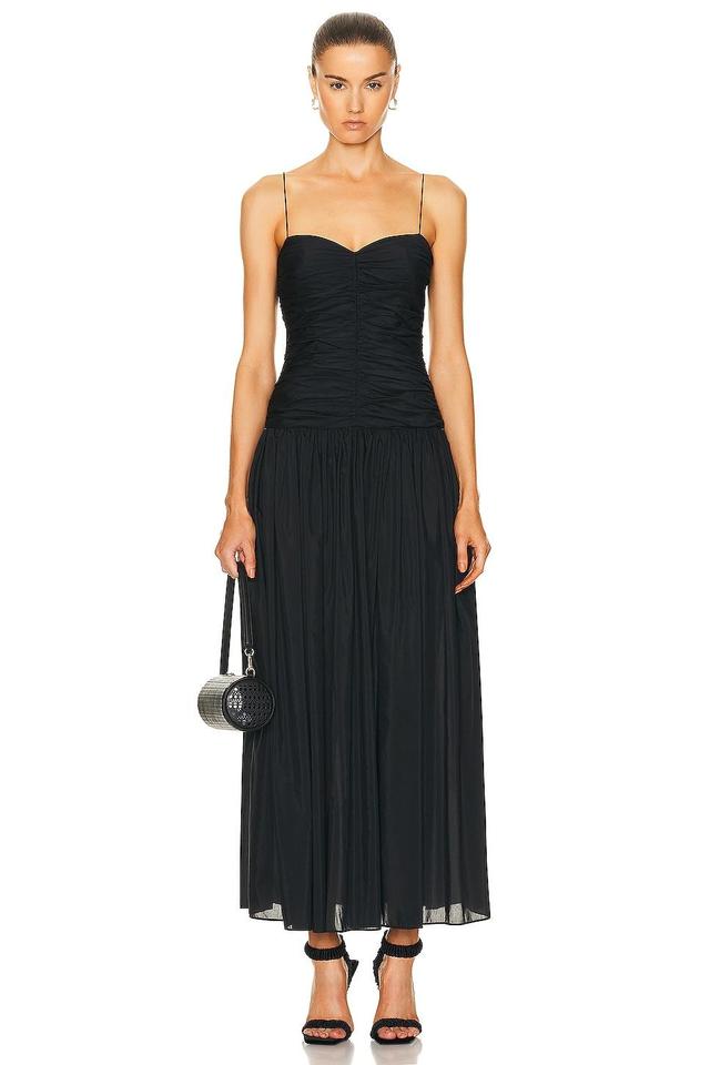 Matteau Gathered Drop Waist Dress Black. (also in ). Product Image