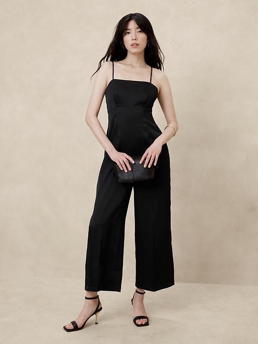 Strappy Satin Jumpsuit Product Image