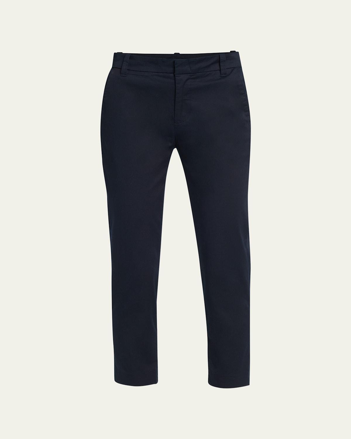 Womens Cropped Cotton Chino Pants Product Image