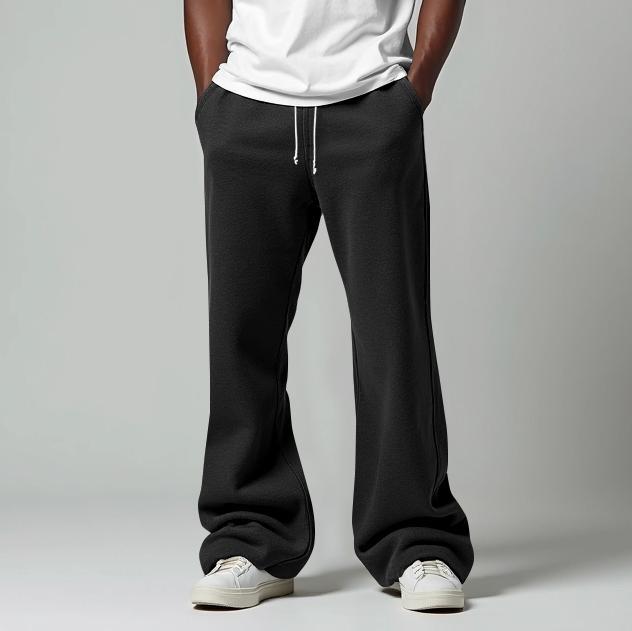 Men's Essentials Everyday Black Flared Sweatpants Product Image