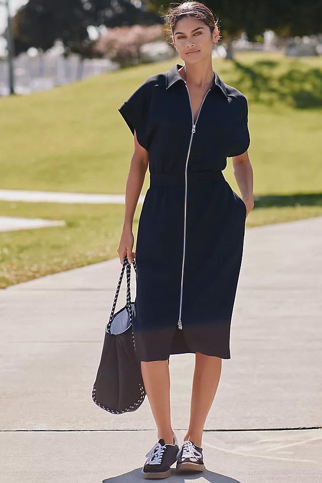 Varley Louisa Short-Sleeve Zip-Through Midi Dress Product Image