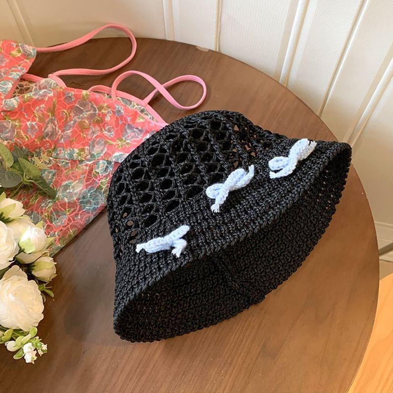 Bow Crochet Bucket Hat product image