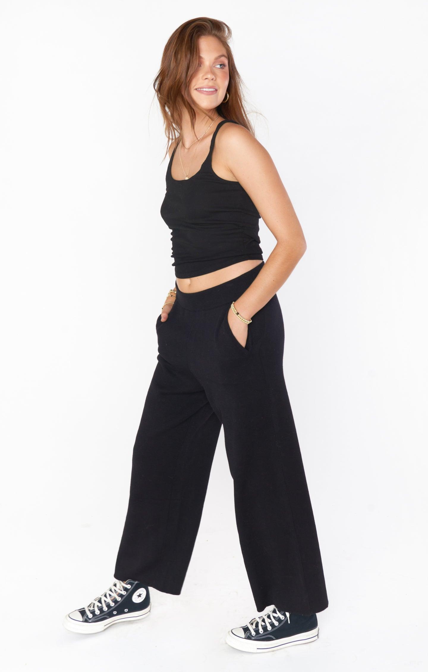 Samson Lounge Pants ~ Black Knit Product Image