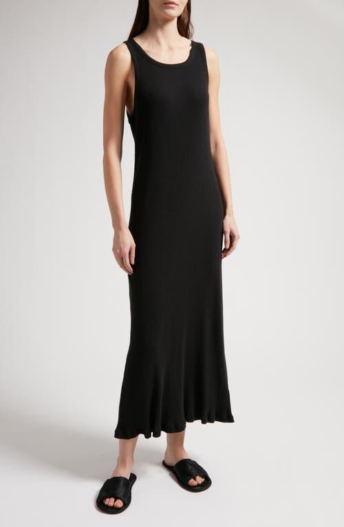 THE ROW Fleet Sleeveless Linen Knit Maxi Dress In Black Product Image