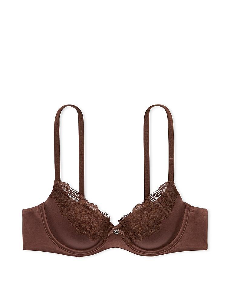 Lightly Lined Lace-Trim Demi Bra Product Image