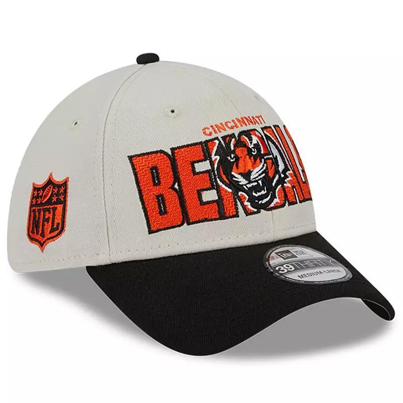 Mens New Era Stone/Black Cincinnati Bengals 2023 NFL Draft 39THIRTY Flex Hat Product Image