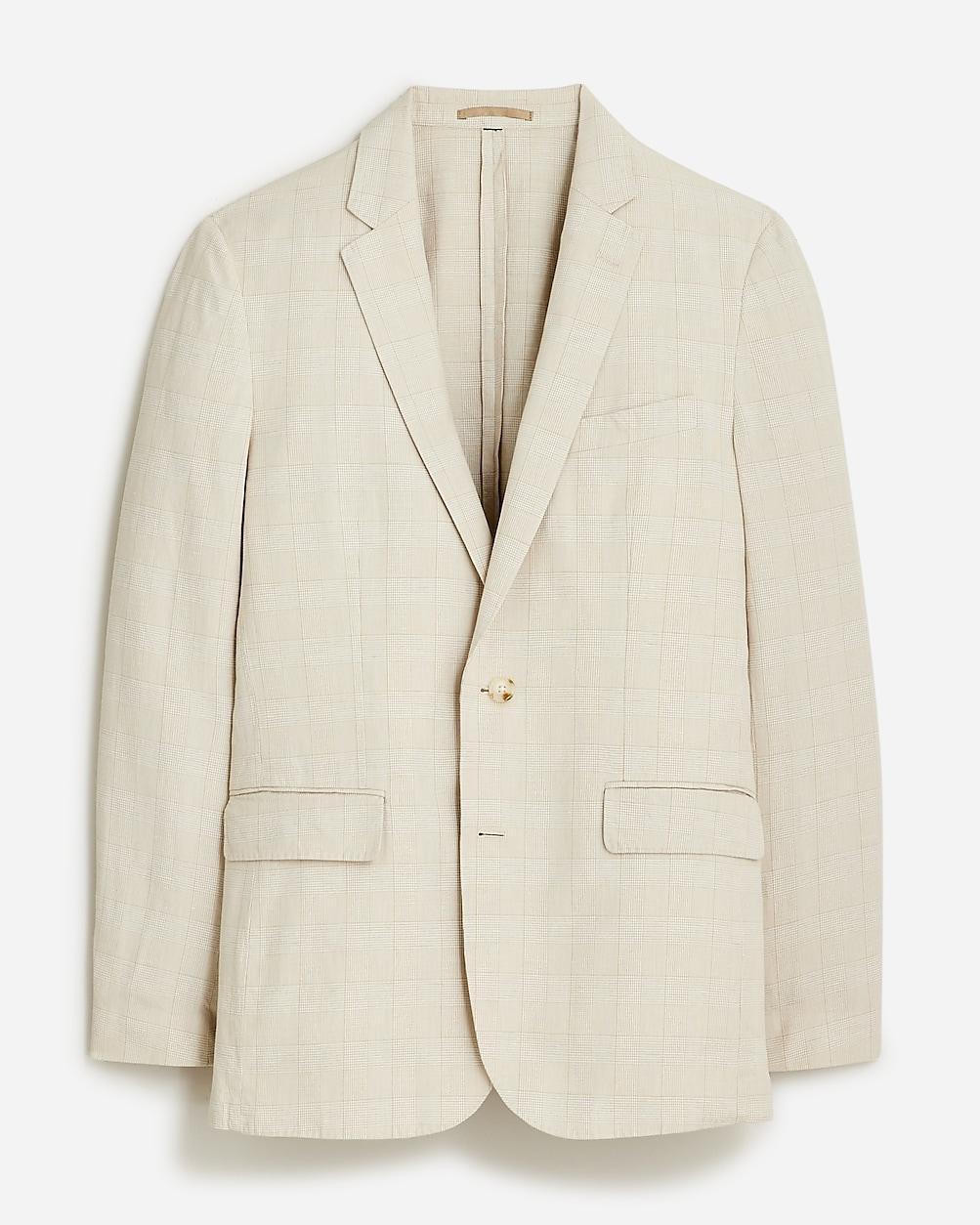 Ludlow Slim-fit unstructured suit jacket in Irish cotton-linen blend Product Image