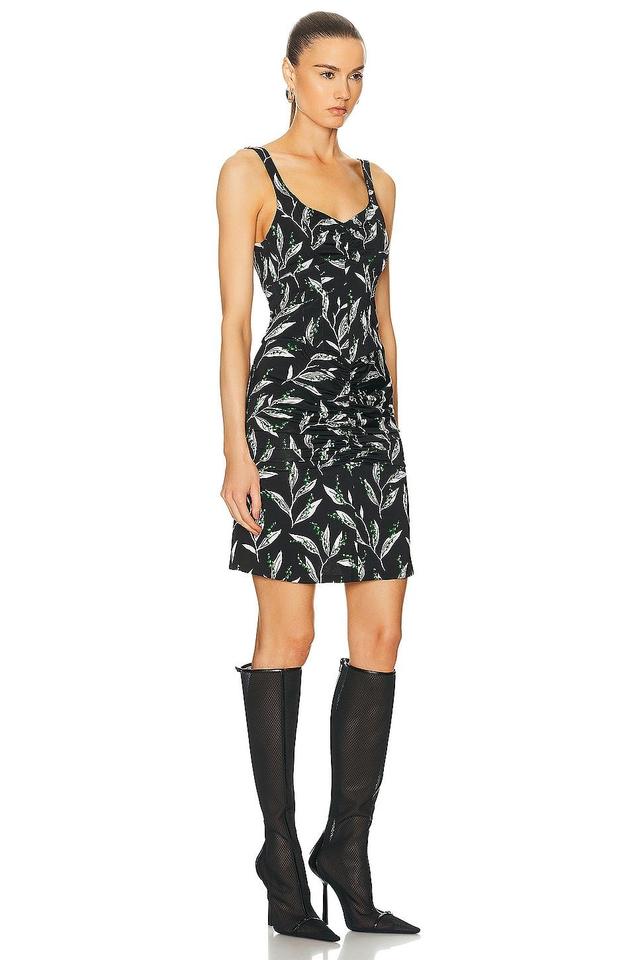 RABANNE Printed Viscose Jersey Dress in Black Product Image