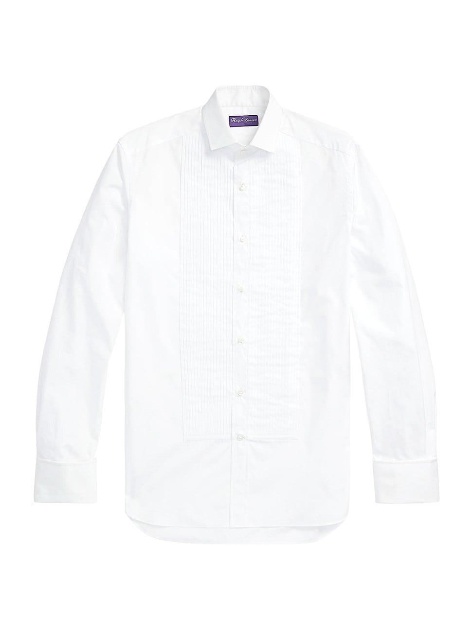 Mens Dexter Cotton Pleated Long-Sleeve Shirt Product Image