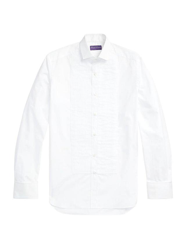 Mens Dexter Cotton Pleated Long-Sleeve Shirt Product Image