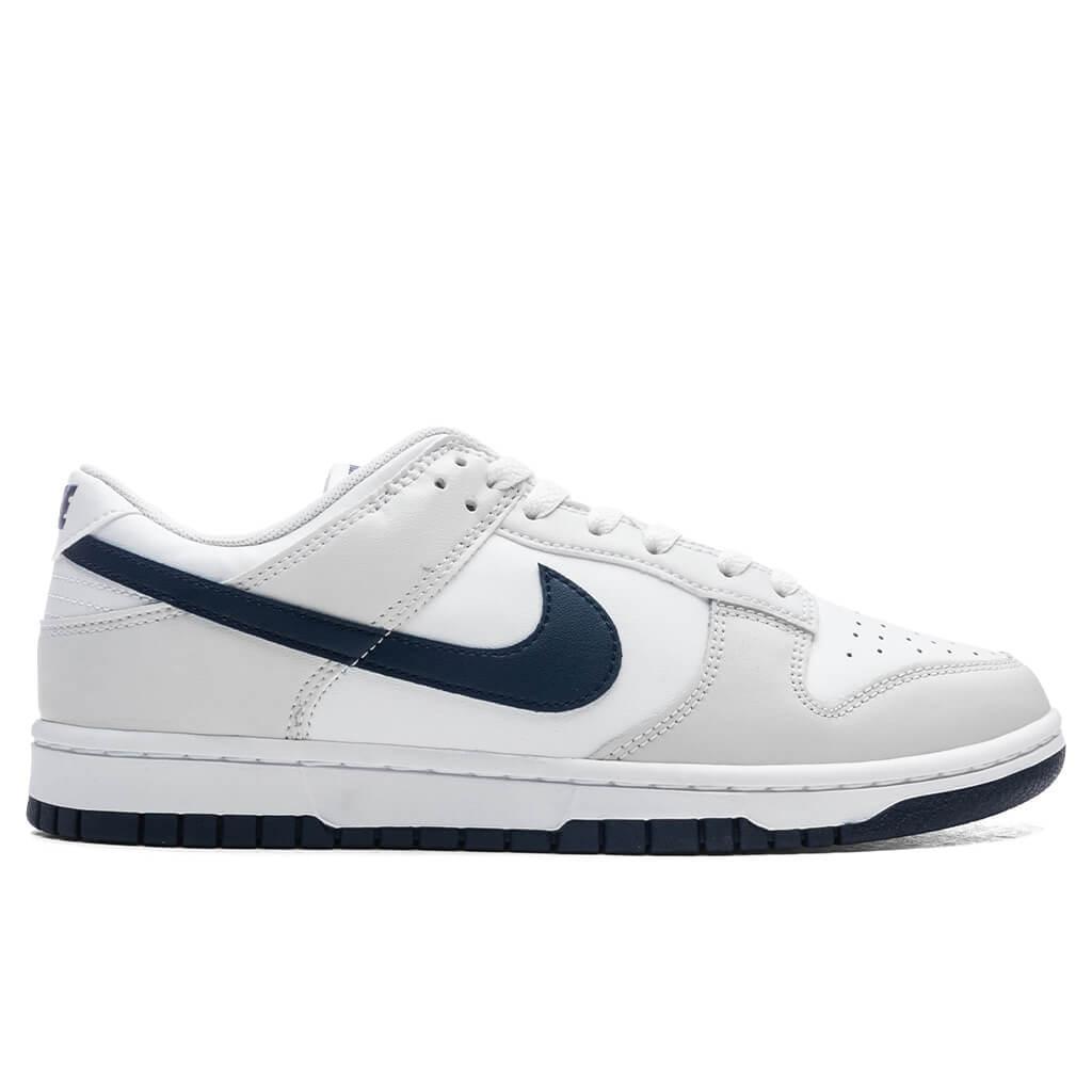 Dunk Low Retro - Summit White/Midnight Navy/Platinum Tint Male Product Image