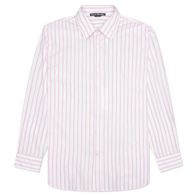 L/S Shirt - White/Pink Male Product Image