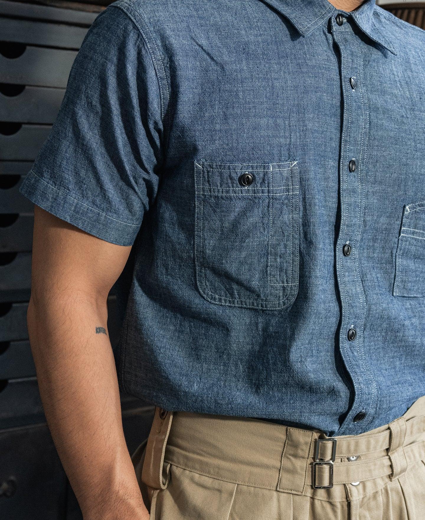 1943 Slub Cotton Chambray Work Shirt Product Image