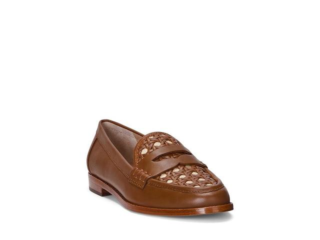 Lauren Ralph Lauren Wynnie II Woven Leather  Raffia Loafers Product Image