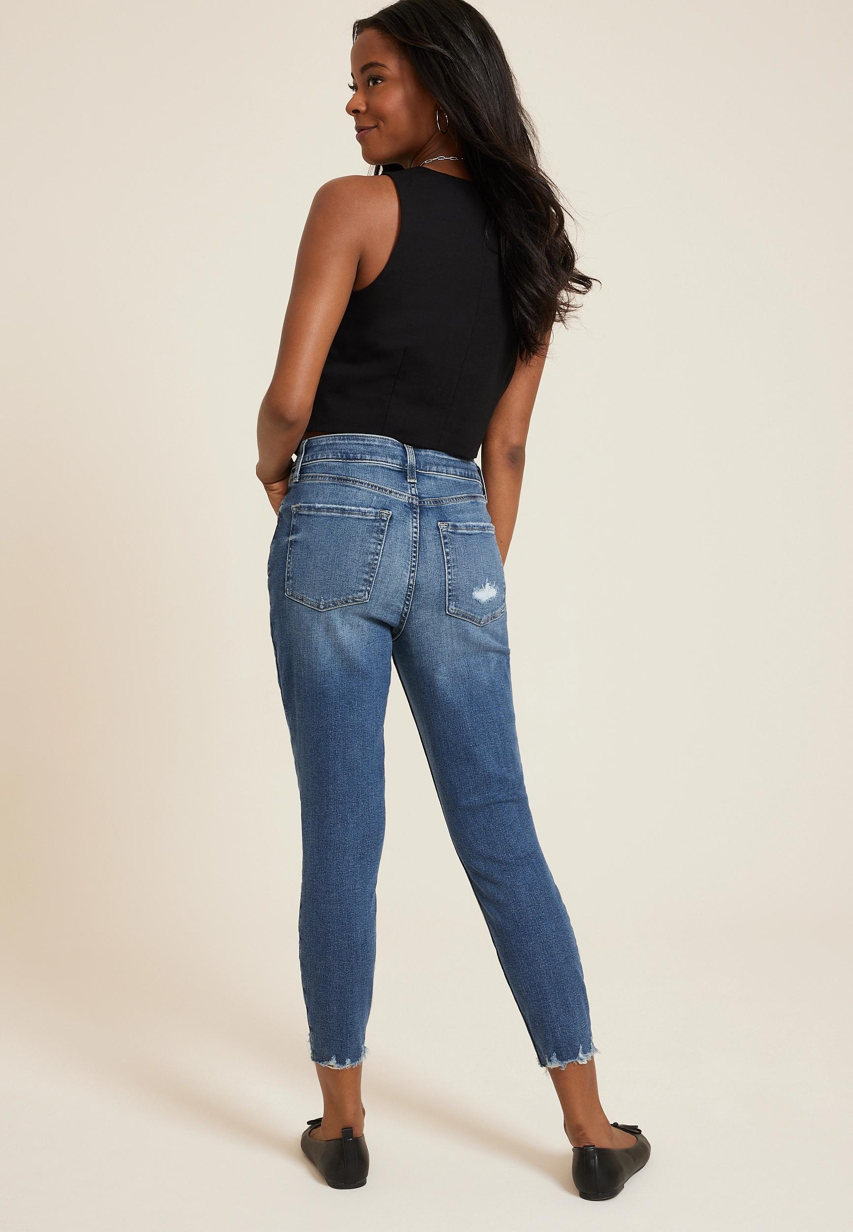 m jeans by maurices™ Dark High Rise Super Skinny Cropped Jean Product Image