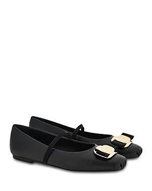 Ferragamo Womens Zina Bow Mary Jane Ballet Flats Product Image