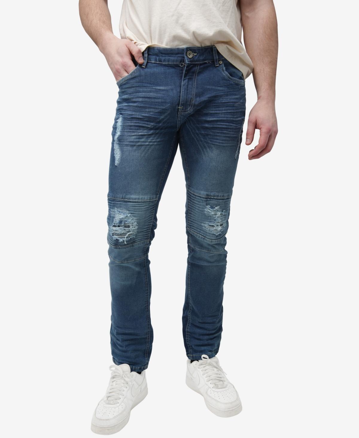 X-Ray Mens Regular Fit Moto Jeans Product Image