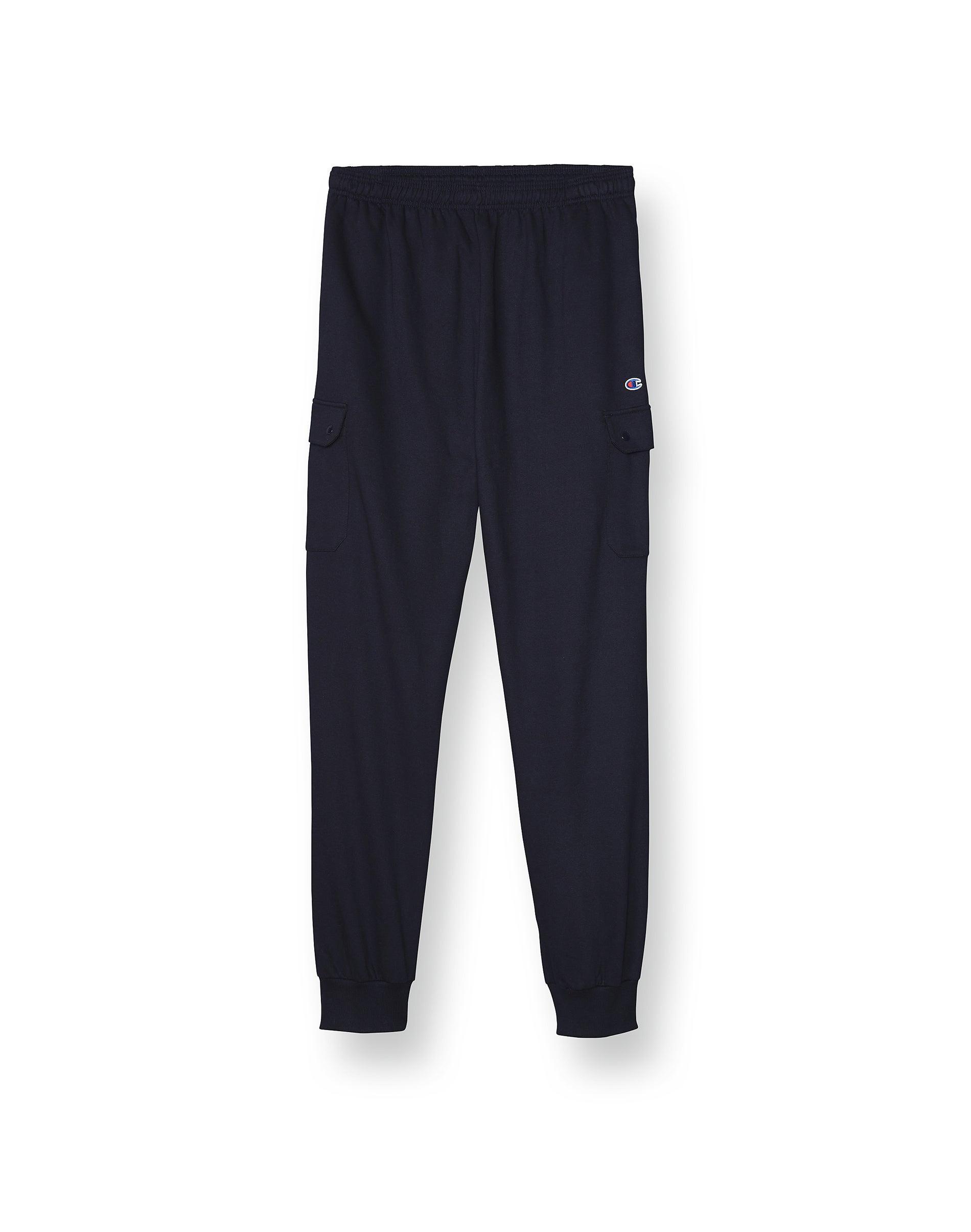 Mens Champion Big & Tall Fleece Cargo Joggers, 30-36 Navy 4XT Product Image