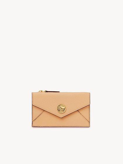 Small Envelope purse with card slots in grained leather Product Image