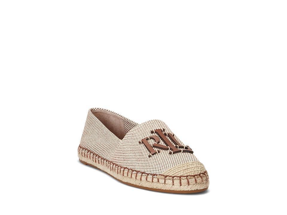 Lauren Ralph Lauren Womens Cameron Iii Logo Slip-On Espadrille Flats - Natural Product Image