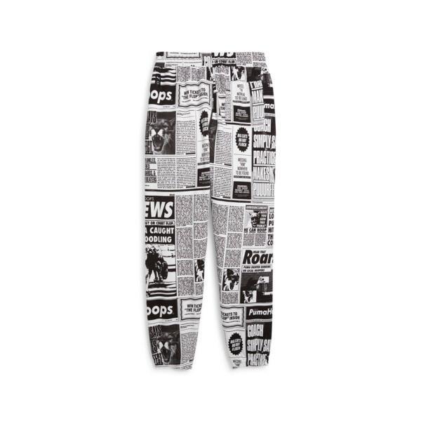 PUMA Media Day Men's Basketball Sweatpants in Black/White Product Image