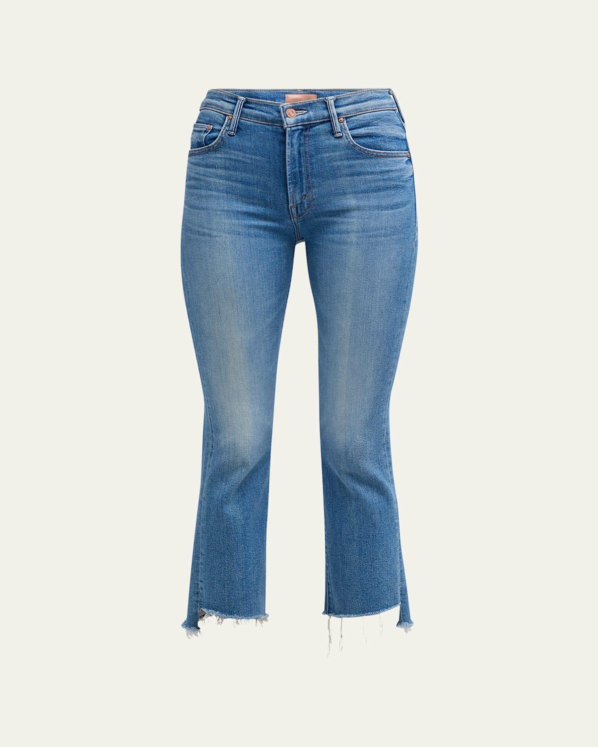 MOTHER The Insider Crop Step Fray in Limited Edition - Blue. Size 28 (also in 24, 25, 26, 27, 29, 30, 31, 32, 34). Product Image