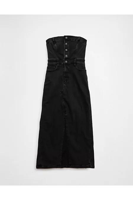 AE Denim Tube Top Midi Dress Women's Product Image