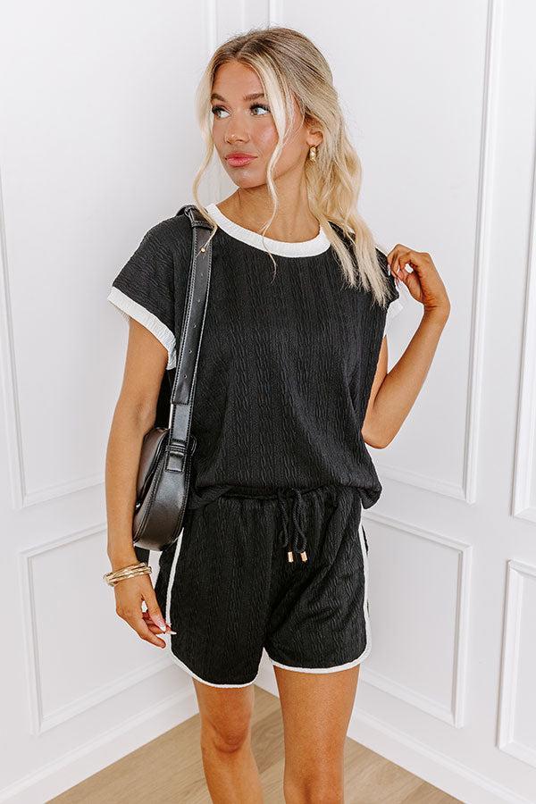 Road Trip Ready Shift Top in Black Product Image