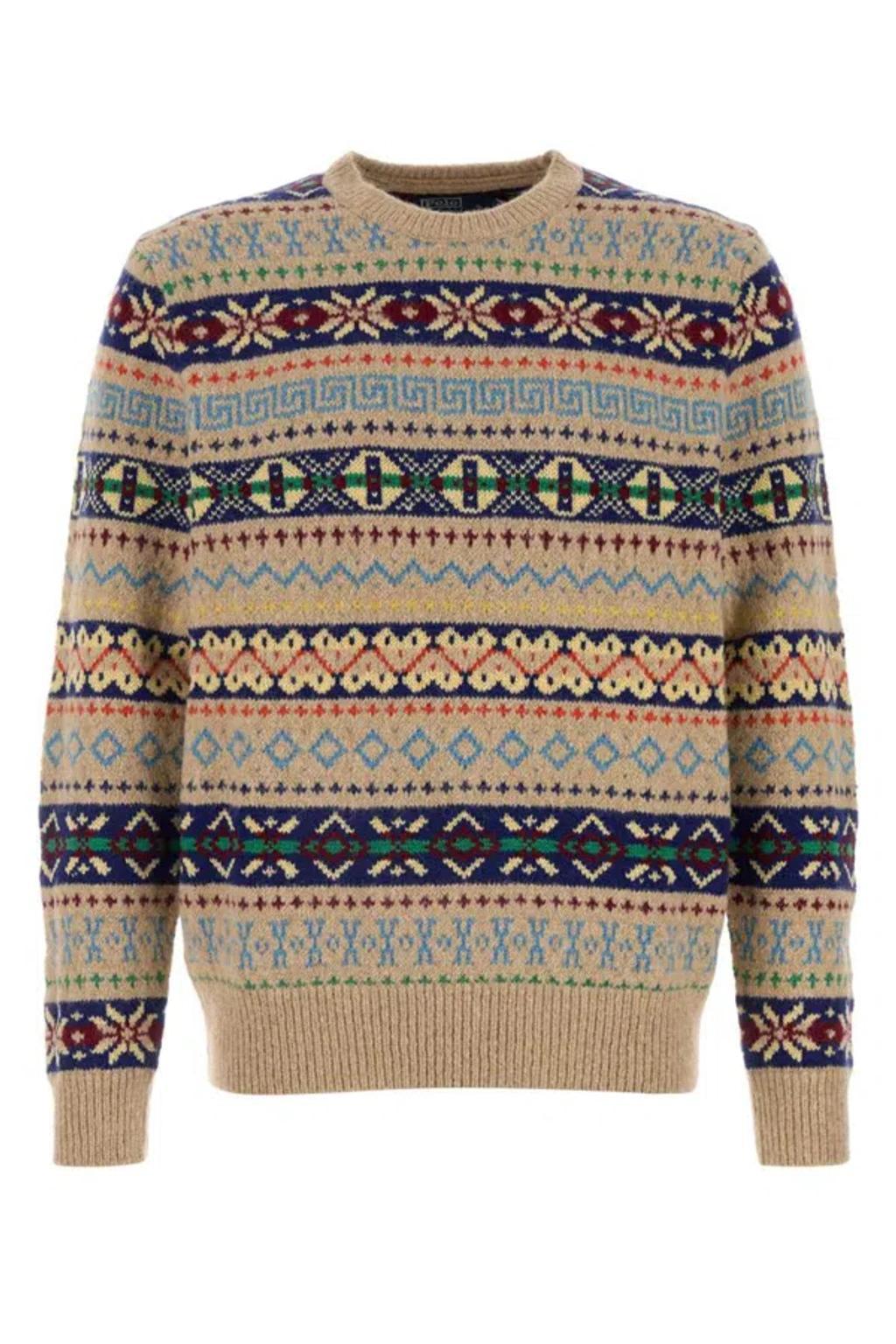 POLO RALPH LAUREN Fairisle Cn-long Sleeve-pullover-s Nd  Male In Printed Product Image