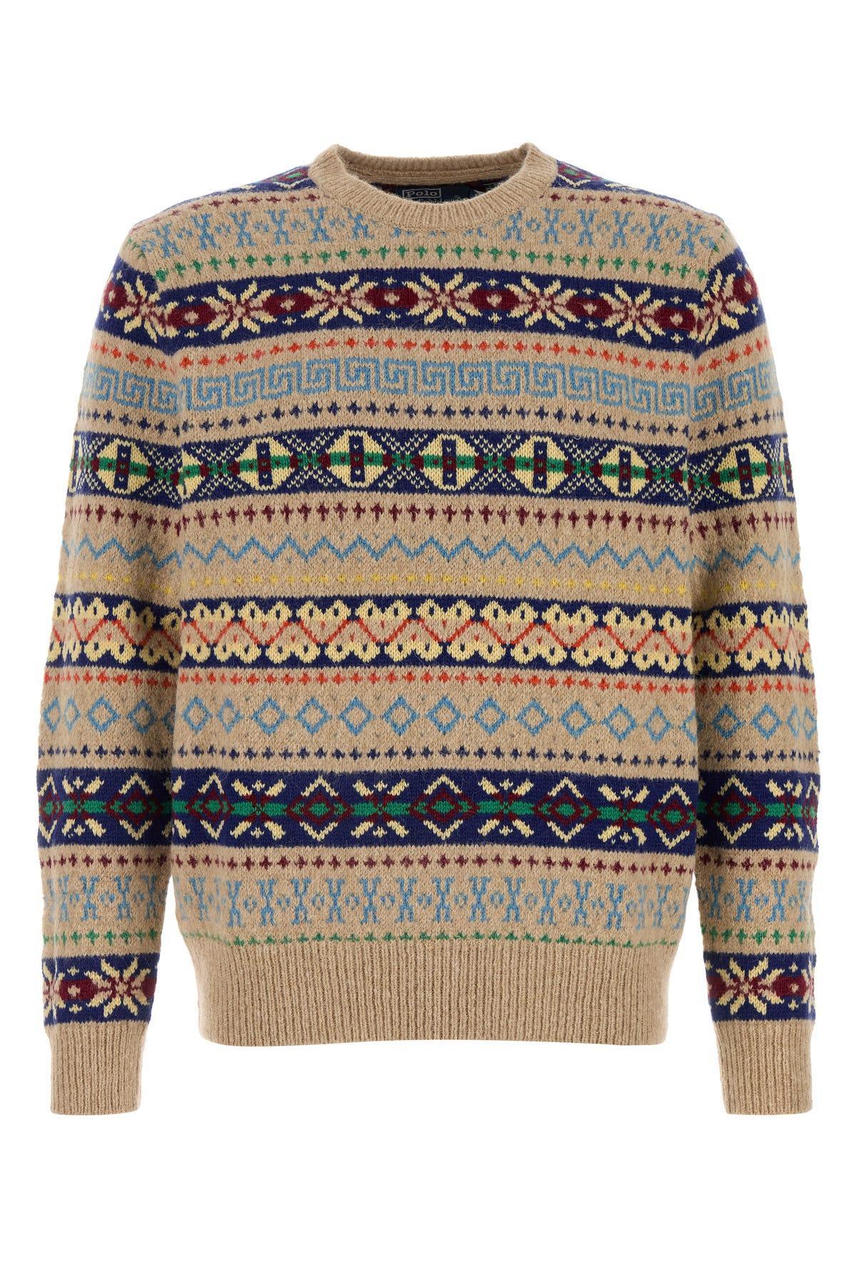 POLO RALPH LAUREN Fairisle Cn-long Sleeve-pullover-s Nd  Male In Printed Product Image