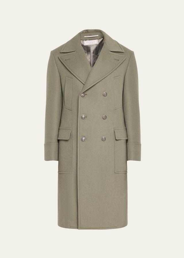 Men's Wool Double-Breasted Overcoat Product Image