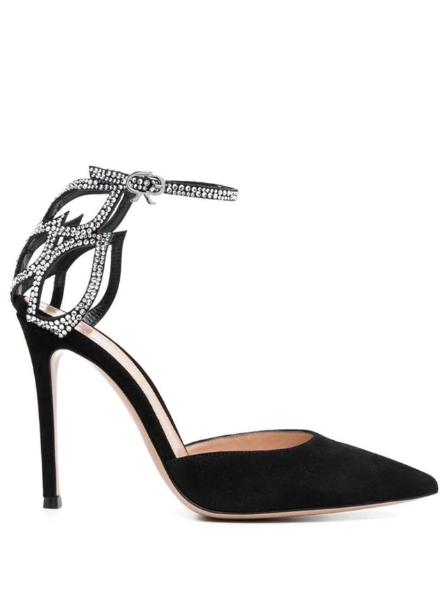 GIANVITO ROSSI Crystal-embellished 115mm Heeled Pumps In Black Product Image