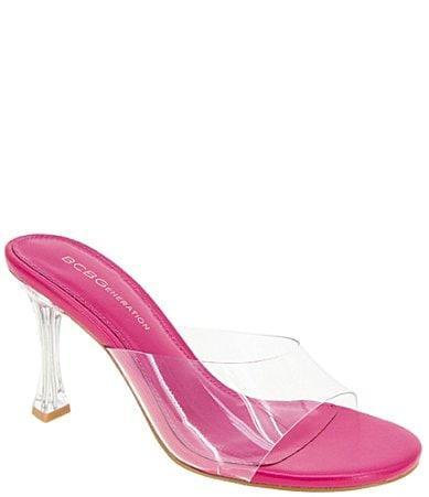 BCBGeneration Martina Clear Vinyl Dress Slides Product Image