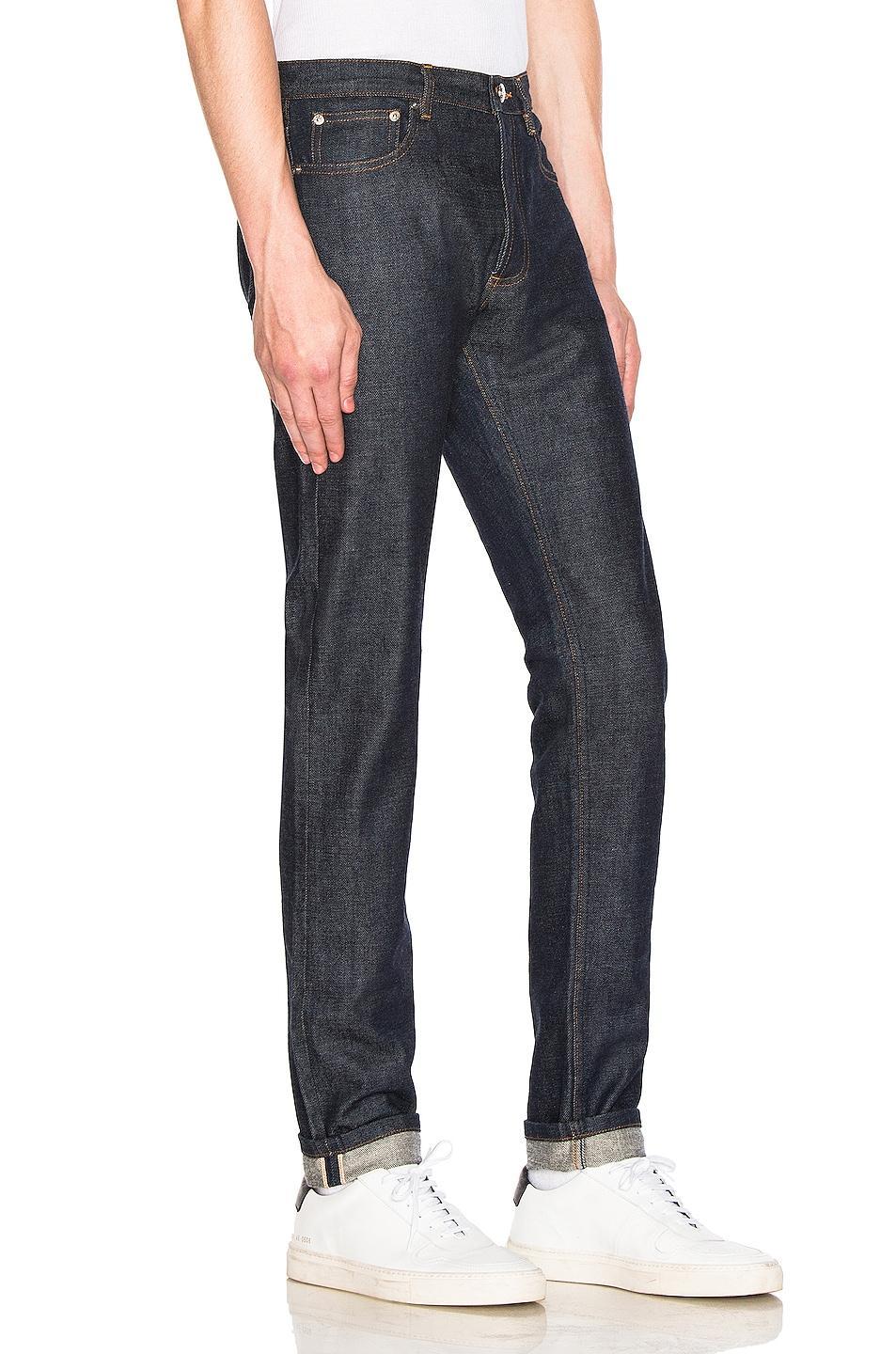 A.P.C. Petit New Standard Straight Leg Jean in Indigo - Denim Dark. Size 36 (also in ). Product Image