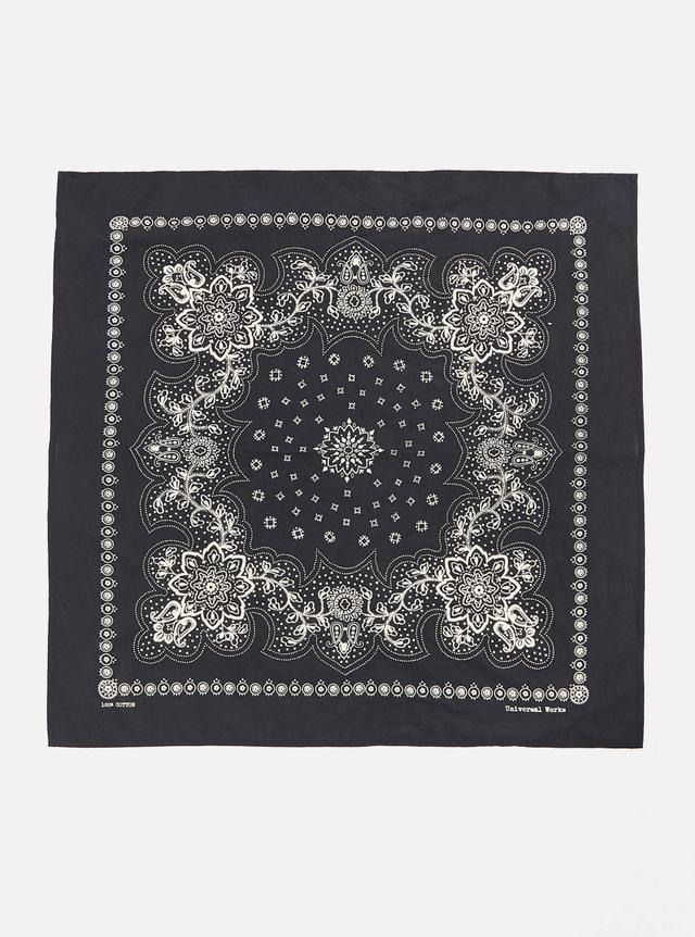 Universal Works Neckerchief in Black Classic Bandana Product Image