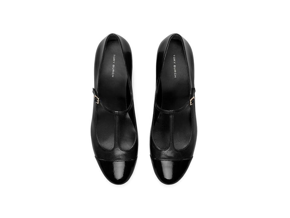 Tory Burch Cap-Toe T Strap Ballet 25MM (Perfect /Perfect ) Women's Flat Shoes Product Image