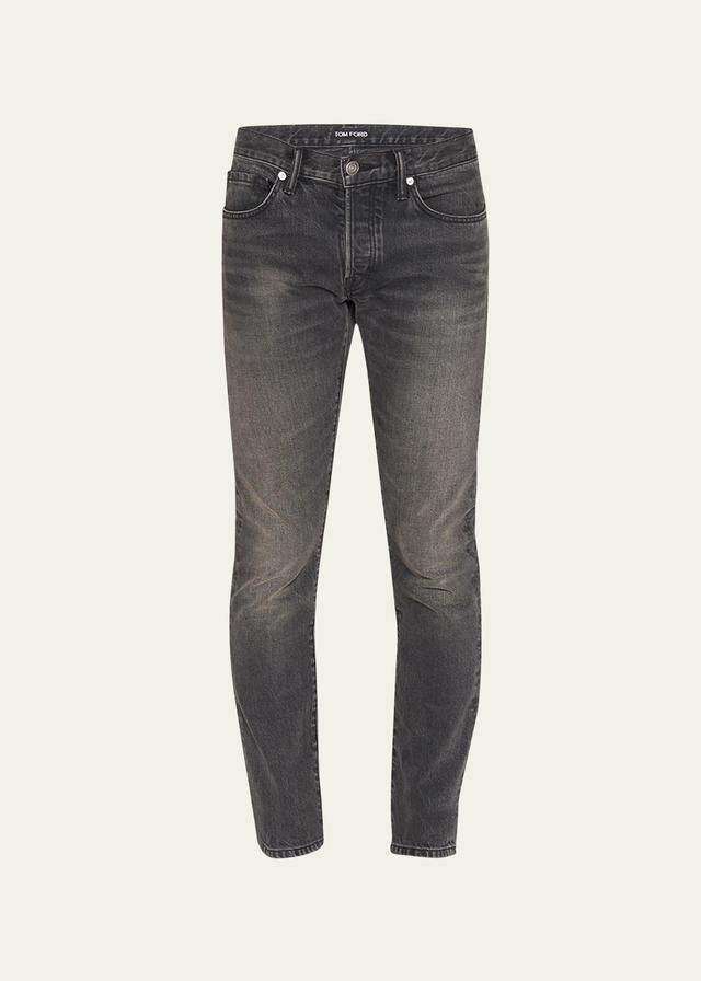 TOM FORD Men's Slim Fit Black Wash Jeans  - SPECIAL BL - Size: 32 Product Image