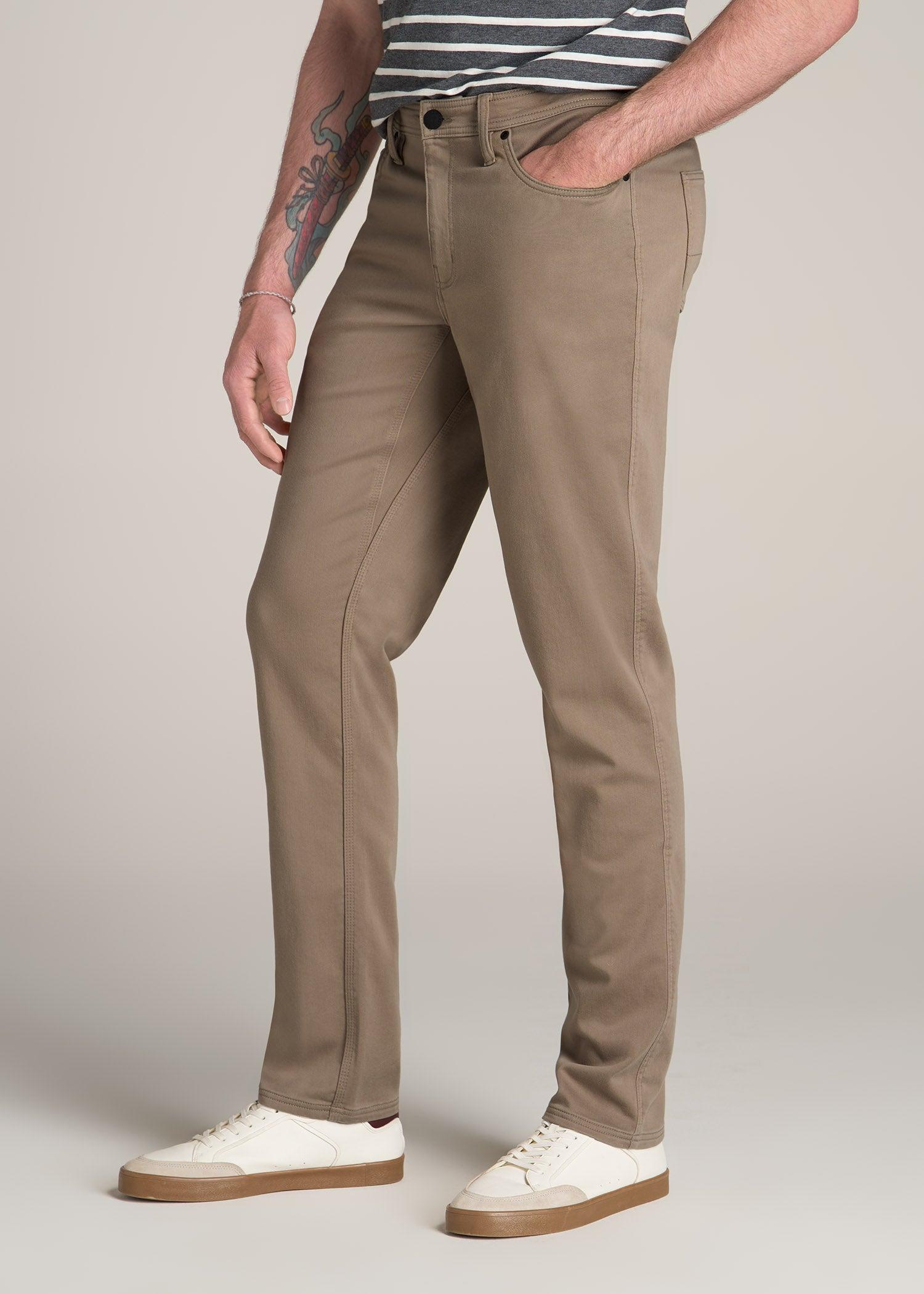 Everyday Comfort 5-Pocket TAPERED-FIT Pant for Tall Men in Dark Sand Product Image