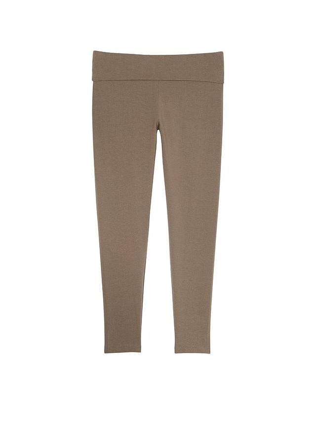 VS Cotton Yoga Mid-Rise Foldover Leggings Product Image