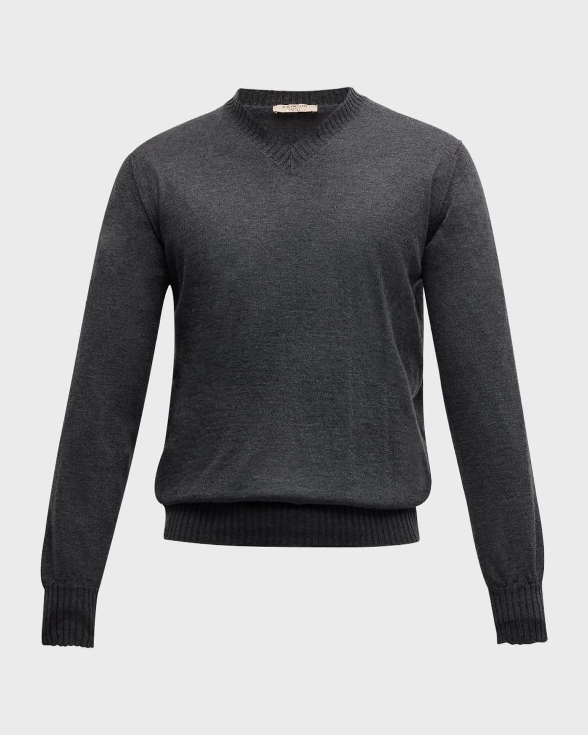 Mens Duvet Cashmere High V-Neck Sweater product image