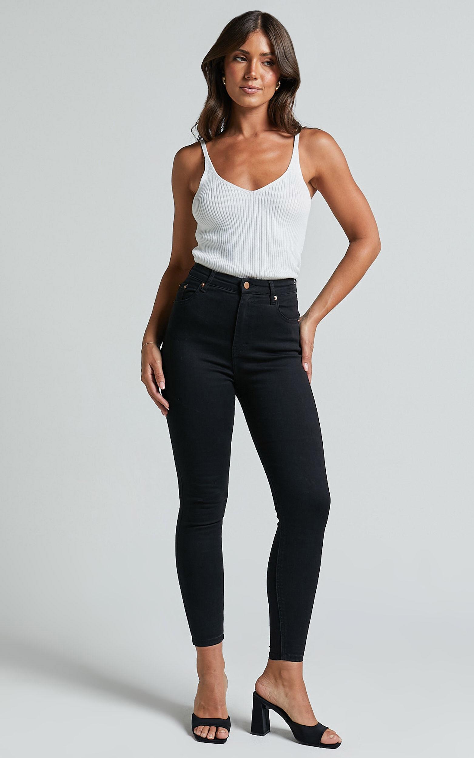 Lucilla Jeans - High Waisted Contour Fitted Denim Jeans in Black Wash product image