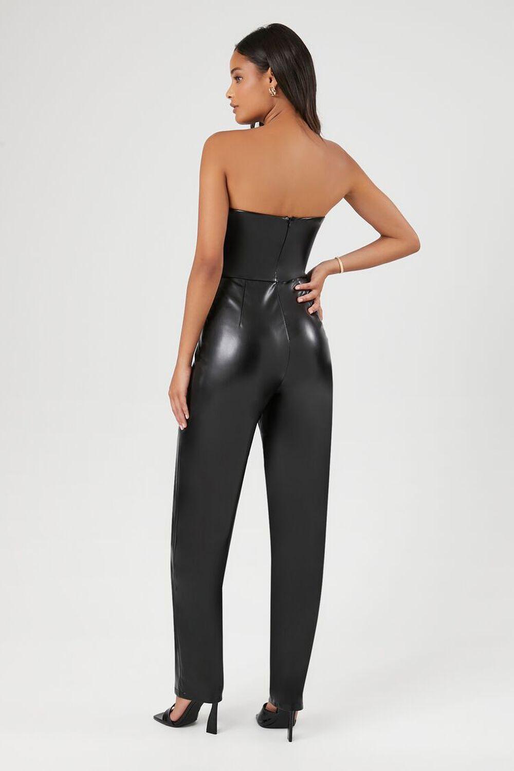 Faux Leather Strapless Jumpsuit | Forever 21 Product Image